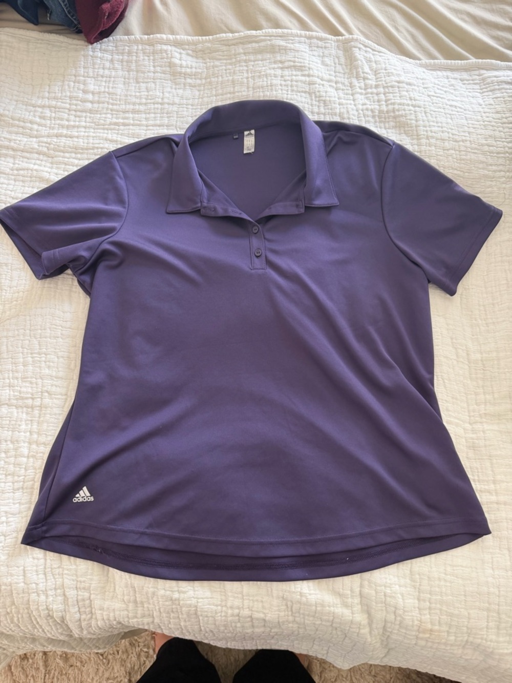 adidas Deep Purple Short Sleeve Polo